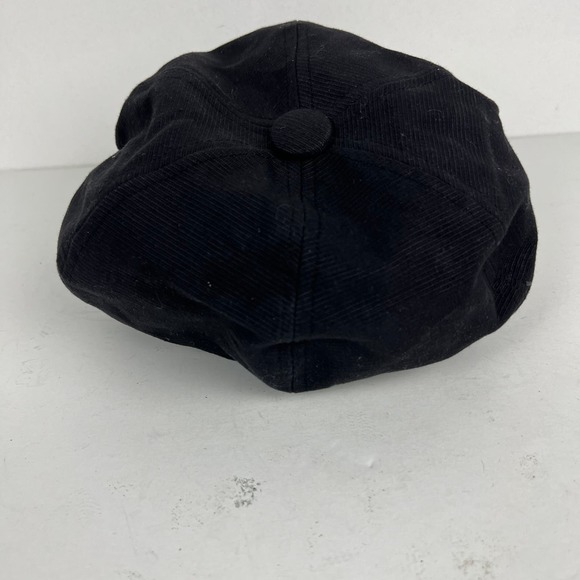 Harley Davidson Black Newsboy Cadet Biker Hat Cap Embroidered Spell Out Womens - Picture 7 of 8